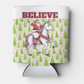 Rafraîchisseur Pour Canette Funny Christmas Believe Père Noël Unicorn Festive (Devant)