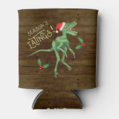 Rafraîchisseur Pour Canette Funny Christmas Velociraptor Dinosaur Monogrammé (Devant)