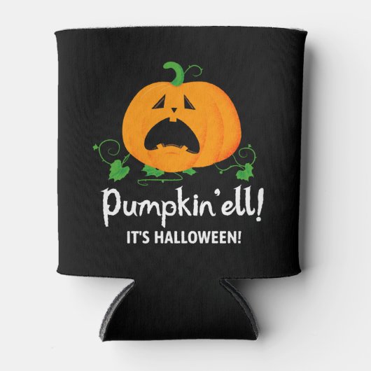 Rafraîchisseur Pour Canette Funny Citrouille 2023 - Citrouille'ell ! C'est Hal (Devant)