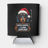 Rafraîchisseur Pour Canette Funny Dachshund Christmas Dear Santa I Can Explain (Devant)