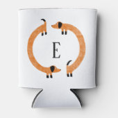 Rafraîchisseur Pour Canette Funny Dachshund Saucisse Chien Monogramme (Devant)