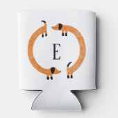 Rafraîchisseur Pour Canette Funny Dachshund Saucisse Chien Monogramme (Dos)