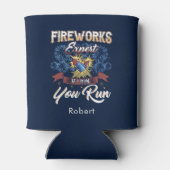 Rafraîchisseur Pour Canette Funny Fireworks Expert Run Si J'Exécute Personnali (Dos)