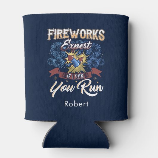 Rafraîchisseur Pour Canette Funny Fireworks Expert Run Si J'Exécute Personnali (Dos)