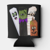 Rafraîchisseur Pour Canette Funny Frankenstein Citrouille fantôme Homme invisi (Dos)