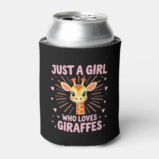 Rafraîchisseur Pour Canette Funny Giraffe Design For Women Girls Safari Giraff (Can devant)