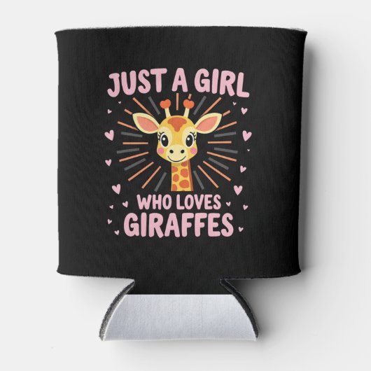 Rafraîchisseur Pour Canette Funny Giraffe Design For Women Girls Safari Giraff (Devant)