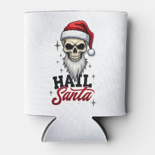Rafraîchisseur Pour Canette Funny Hail Santa Claus Skull Skeleton Antichrist C (Devant)