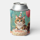 Rafraîchisseur Pour Canette Funny happy birthday cat (Can Dos)
