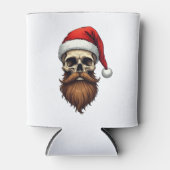 Rafraîchisseur Pour Canette Funny Hipster Santa Skull Face With Hat Beard Chri (Devant)