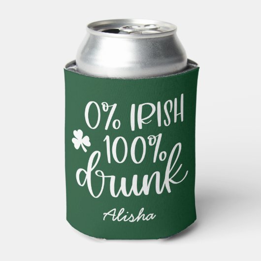 Rafraîchisseur Pour Canette Funny Irish Drunk St. Patrick's Day (Can devant)