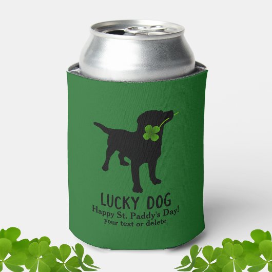 Rafraîchisseur Pour Canette Funny Irish St. Patrick's Day Black Lab Lucky Dog