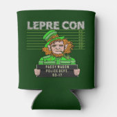 Rafraîchisseur Pour Canette Funny Leprechaun Leprecon Mugshot St Patrick's Day (Dos)