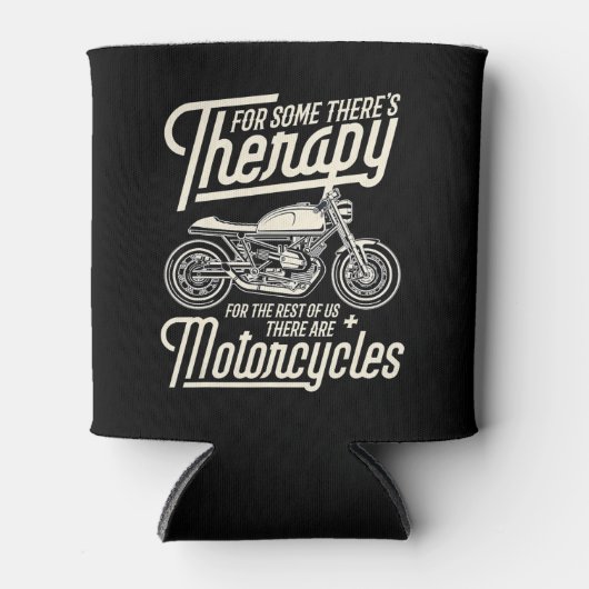 Rafraîchisseur Pour Canette Funny Motorcycle Rider Rapy - Biker Cadeau (Devant)