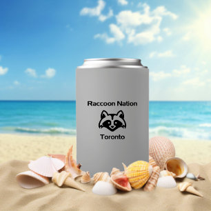 Rafraîchisseur Pour Canette Funny Raccoon Nation Toronto Light Monotone