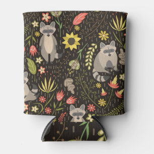 Rafraîchisseur Pour Canette Funny Raccoons Vintage Illustration Motif