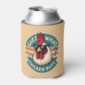 Rafraîchisseur Pour Canette Funny Retro Chicken Butt Joke Design (Can devant)