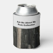 Rafraîchisseur Pour Canette Funny Rockhound Black White Striped Rock Scientifi (Can devant)