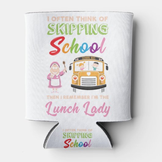 Rafraîchisseur Pour Canette Funny School Lunch Lady Gift (Devant)