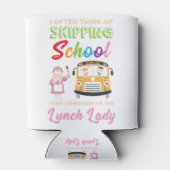 Rafraîchisseur Pour Canette Funny School Lunch Lady Gift (Dos)
