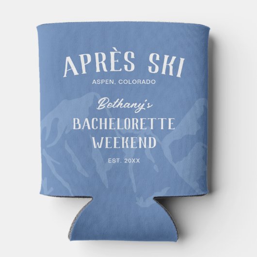 Rafraîchisseur Pour Canette Funny Ski Bachelorette Crew (Dos)