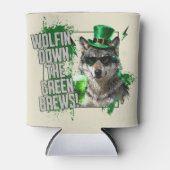 Rafraîchisseur Pour Canette Funny St. Patrick's Day Wolf Can Cooler (Devant)