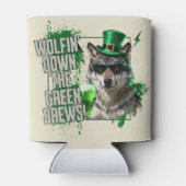 Rafraîchisseur Pour Canette Funny St. Patrick's Day Wolf Can Cooler (Dos)
