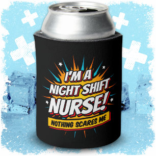 Rafraîchisseur Pour Canette Funny Superhero nuit Shift Infirmière Appréciation