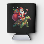 Rafraîchisseur Pour Canette Funny Turtle Christmas Santa Riding Sea Turtle Xma (Devant)