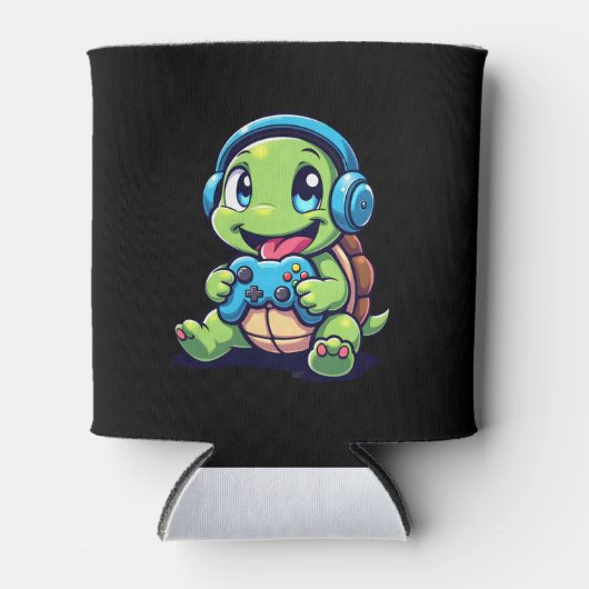 Rafraîchisseur Pour Canette Funny Turtle Gamer Gaming Turtles Video Game (1) (Devant)