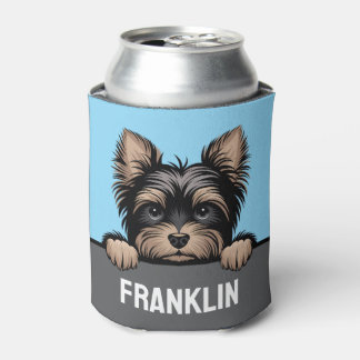 Rafraîchisseur Pour Canette Funny Yorkie Cute Peeking Yorkshire Terrier Chien