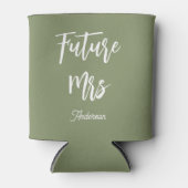 Rafraîchisseur Pour Canette Future Madame Elégante Robe Verte Blanche (Devant)