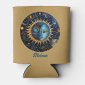 Rafraîchisseur Pour Canette Galaxie céleste moderne Monogramme Sun Moon (Devant)