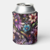 Rafraîchisseur Pour Canette Garden Kitty Cat Floral Abstract Personalized (Can Dos)