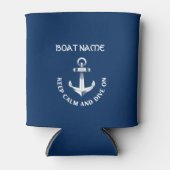 Rafraîchisseur Pour Canette Gardez Le Calme Et Plongez Sur, Ancre Bleu Marine (Devant)