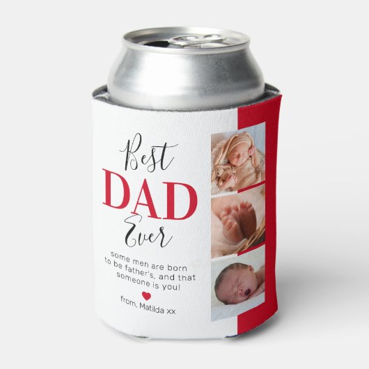 Rafraîchisseur Pour Canette Gardien photo de meilleur papa jamais (Can devant)