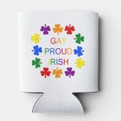 Rafraîchisseur Pour Canette Gay Fier Irlandais LGBT Rainbow Shamrocks (Dos)