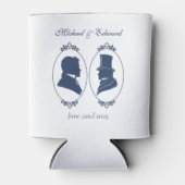 Rafraîchisseur Pour Canette Gay Grooms Regency Roses bleus (Devant)