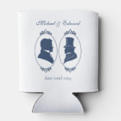 Rafraîchisseur Pour Canette Gay Grooms Regency Roses bleus (Dos)