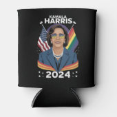 Rafraîchisseur Pour Canette Gay pride Kamala Harris 2024 Vice-président LGBTQ+ (Devant)