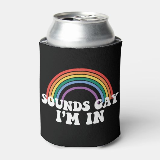 Rafraîchisseur Pour Canette Gay pride LGBT Sounds Gay I'm In Rainbow Gay (Can devant)