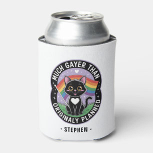 Rafraîchisseur Pour Canette Gayer beaucoup - Drôle mignon chat noir LGBTQ Prid