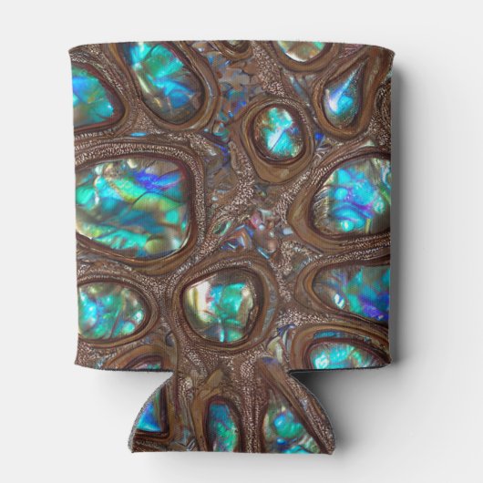 Rafraîchisseur Pour Canette Gemmes d'opale noire australienne Iridescente en b (Dos)