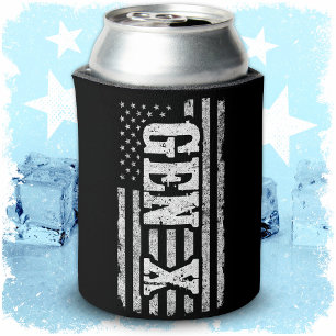 Rafraîchisseur Pour Canette Gen X Gen Xer Génération X American Flag Gen X