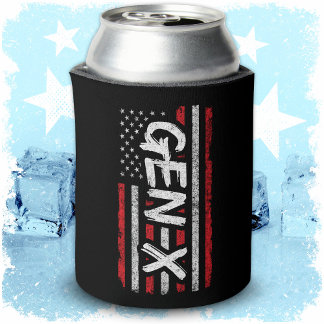 Rafraîchisseur Pour Canette Génération X American Flag Fier Gen Xer Gen X
