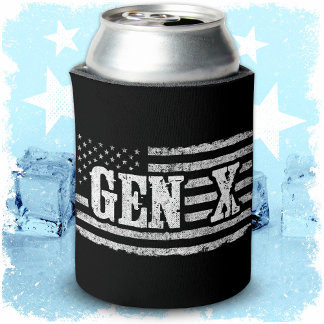Rafraîchisseur Pour Canette Génération X American Flag Fier Gen Xer Gen X