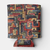Rafraîchisseur Pour Canette Géométrie brodée, texture ethnique (Dos)