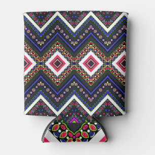 Rafraîchisseur Pour Canette Géométrie du folklore : motif ethnique tribal.