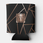 Rafraîchisseur Pour Canette Géométrie en or noir et Rose (Dos)