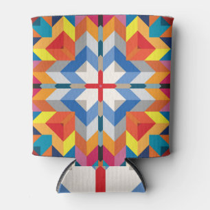 Rafraîchisseur Pour Canette Géométrie vintage : blocs de couleurs scandinaves
